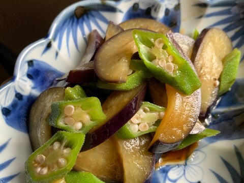 あつくっく レンジで簡単 茄子とオクラの煮浸し